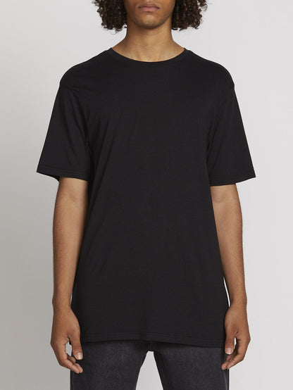 Solides T-Shirt - Schwarz