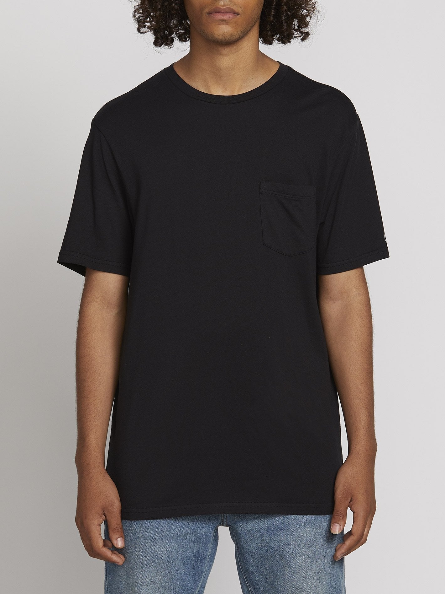T-shirt Solid Pocket - BLACK