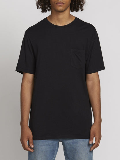 T-shirt Solid Pocket - BLACK