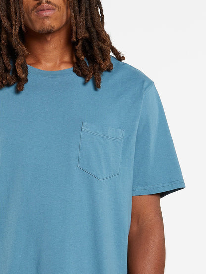 T-shirt Solid Pocket - HORIZON BLUE