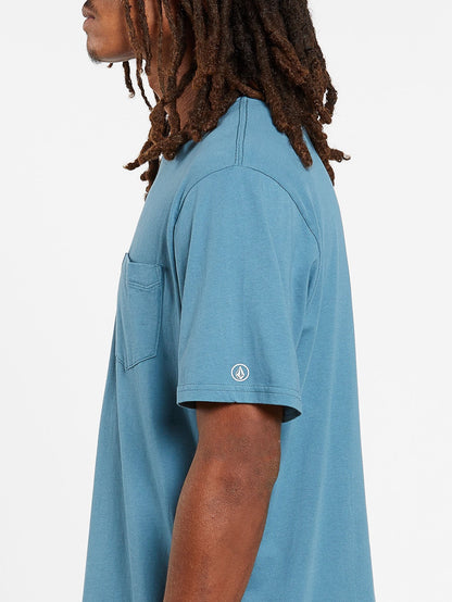T-shirt Solid Pocket - HORIZON BLUE