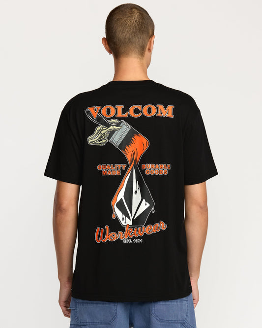 Emaille-T-Shirt - Schwarz