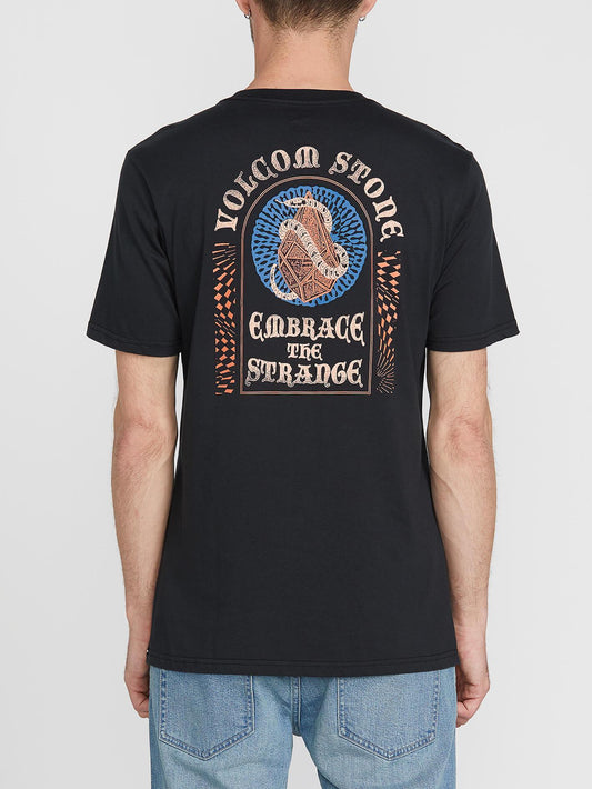 Spun Kurzarm-T-Shirt mit Taschen – SCHWARZ
