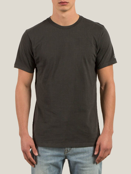 T-Shirt Manches Courtes Pale Wash Solid - Black