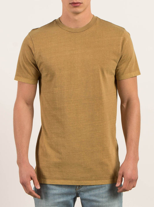 T-Shirt Manches Courtes Pale Wash Solid - Burnt Khaki