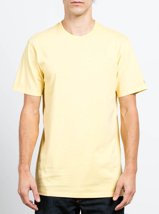T-Shirt Manches Courtes Pale Wash Solid - Light Yellow