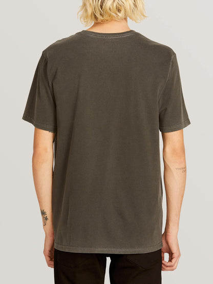 T-Shirt mit ovalem Patch - Schwarz