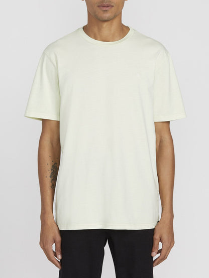 Solid Stone Emb T-Shirt - KEY LIME