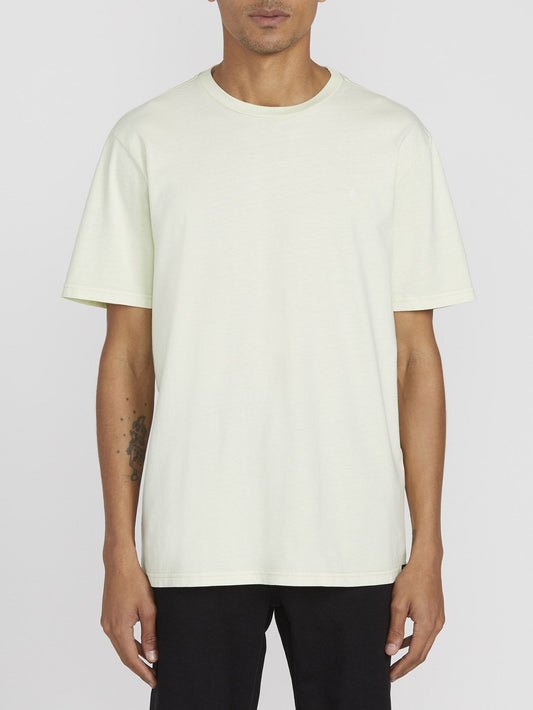 Solid Stone Emb T-Shirt - KEY LIME
