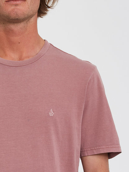 T-shirt Solid Stone Emb - ROSE BROWN