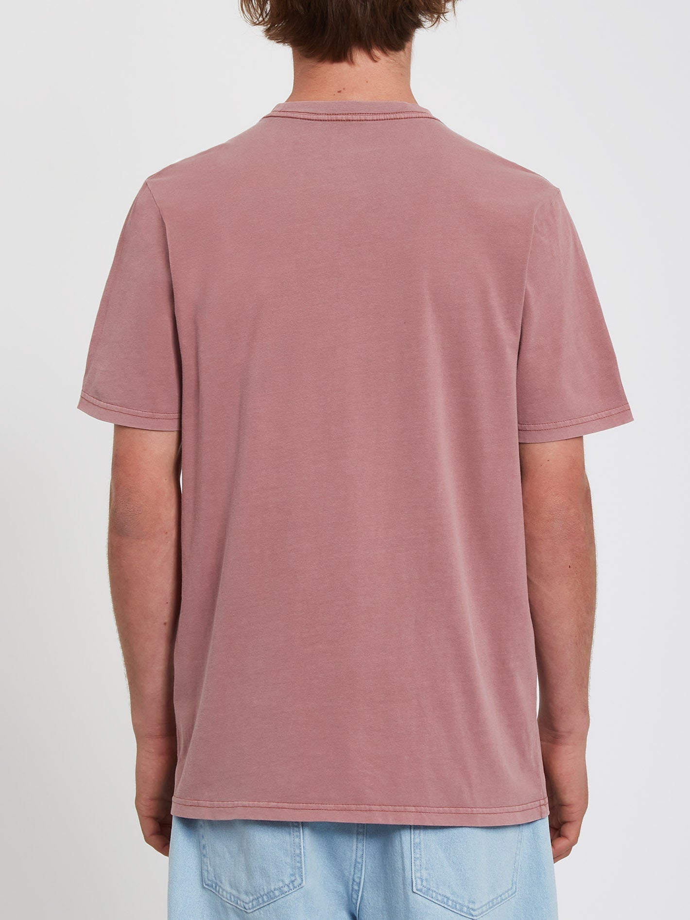 T-shirt Solid Stone Emb - ROSE BROWN
