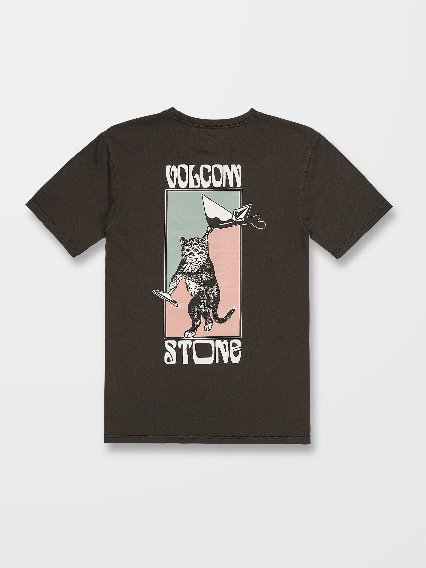 T-shirt Feline - RINSED BLACK