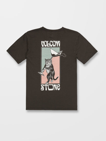 T-shirt Feline - RINSED BLACK