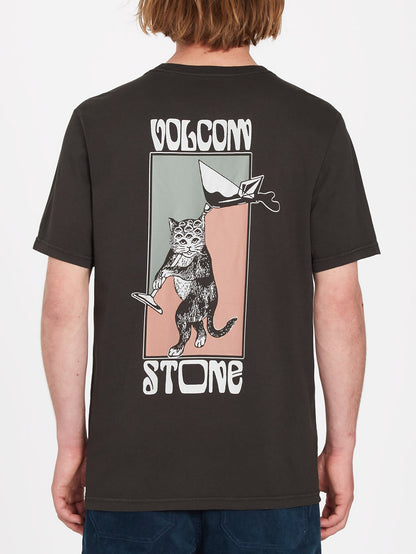 T-shirt Feline - RINSED BLACK