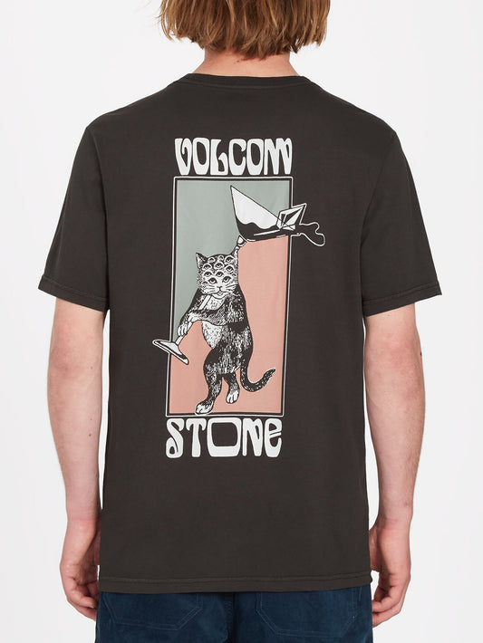 Katzen-T-Shirt - GESPÜLTES SCHWARZ