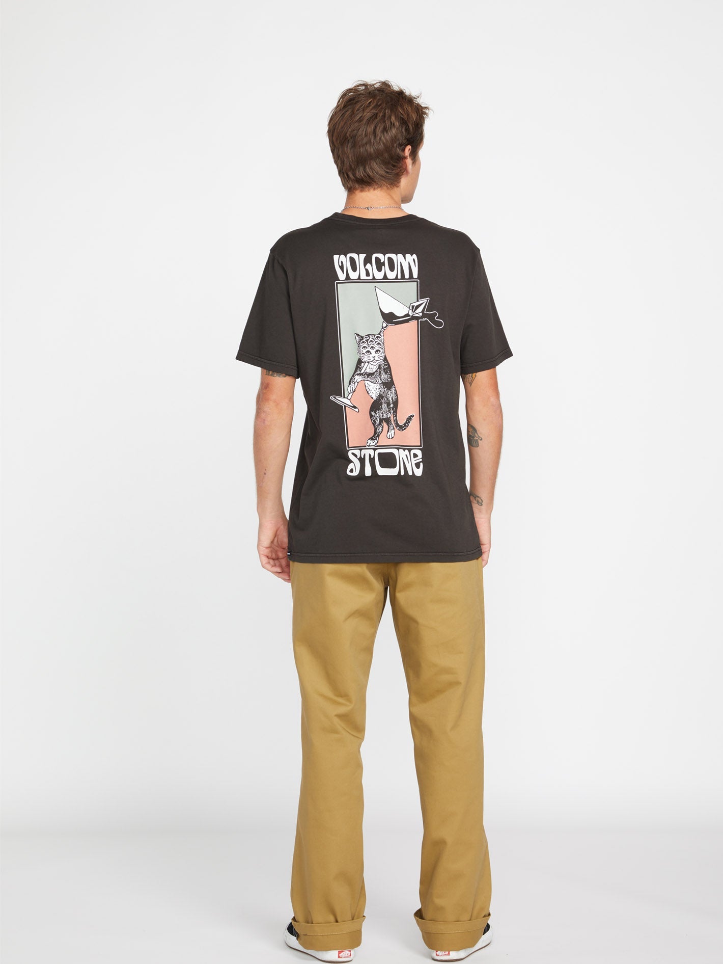T-shirt Feline - RINSED BLACK