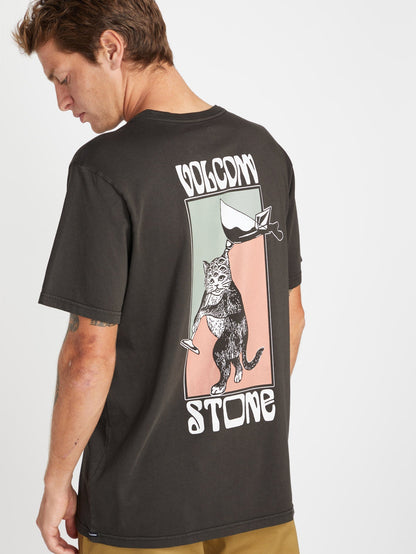 T-shirt Feline - RINSED BLACK