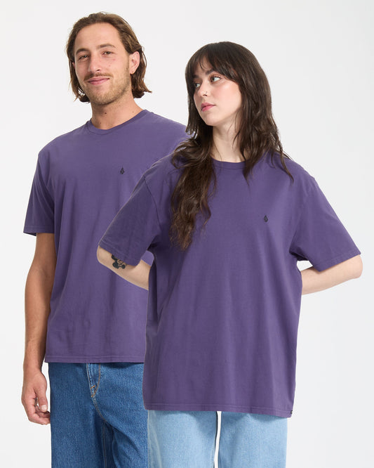 Solid Stone T-Shirt - Dunkelviolett