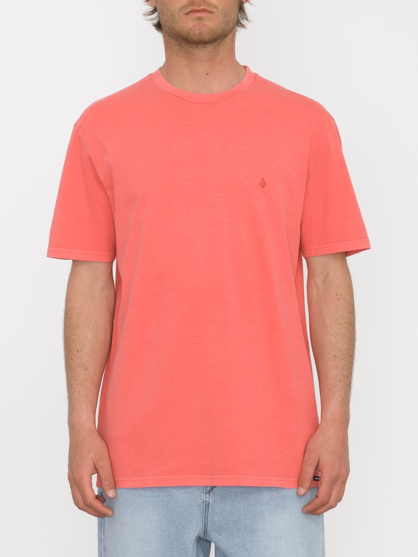Solid Stone T-Shirt - GEWASCHENES RUBIN