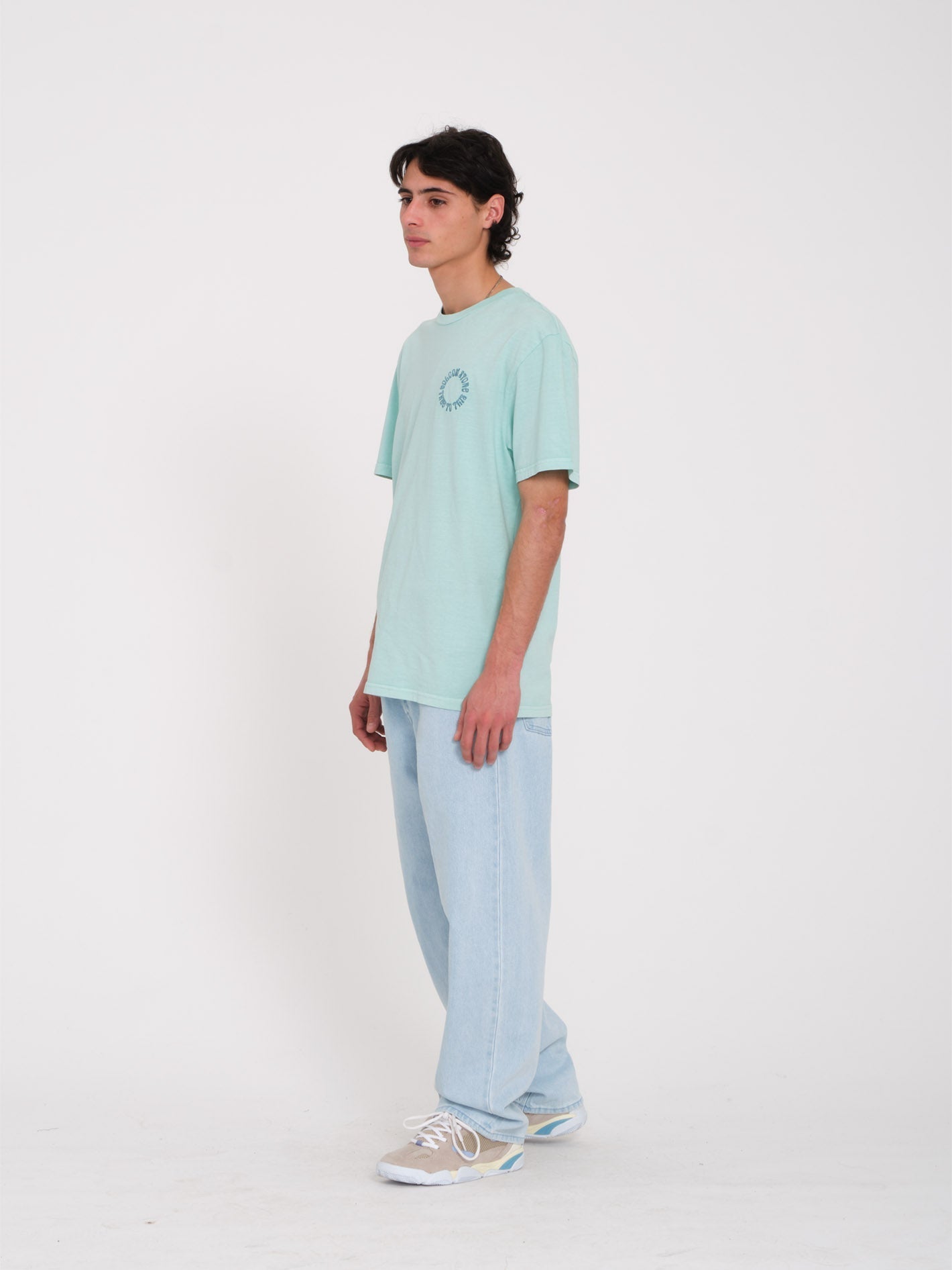 T-shirt Circle Emb - BOTTLE GREEN