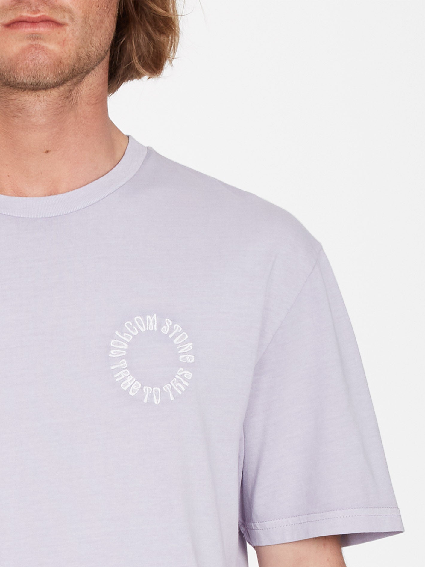 T-shirt Circle Emb - LIGHT ORCHID