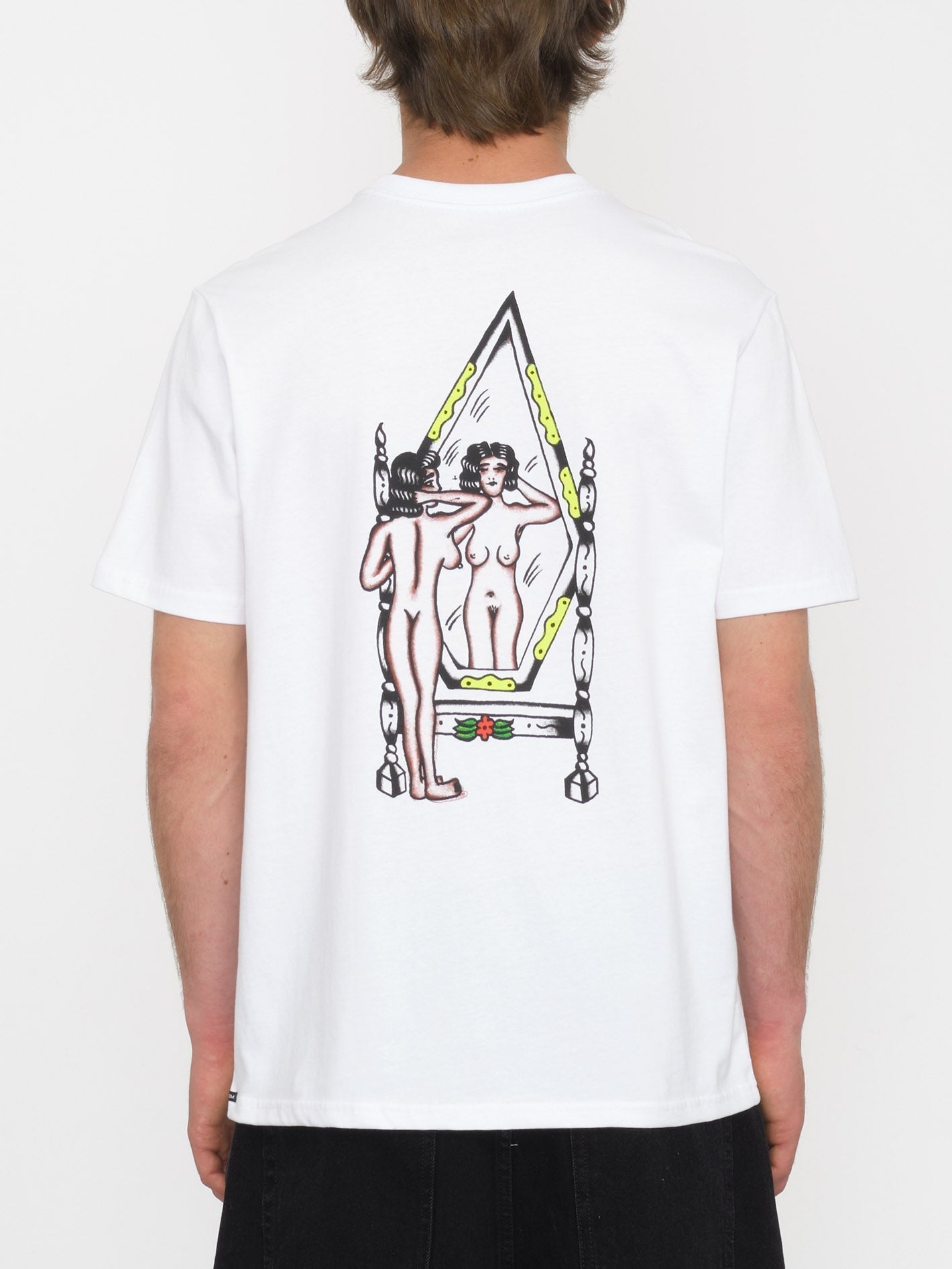 Lintell Mirror T-shirt - WHITE