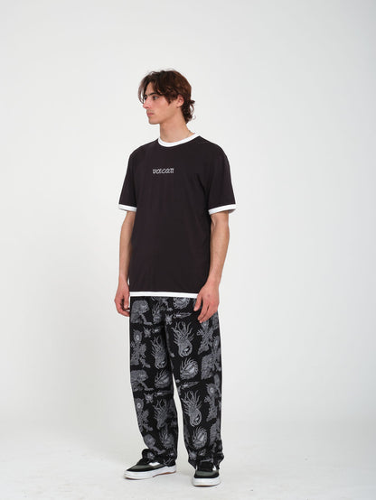 T-shirt Fullring Ringer - BLACK