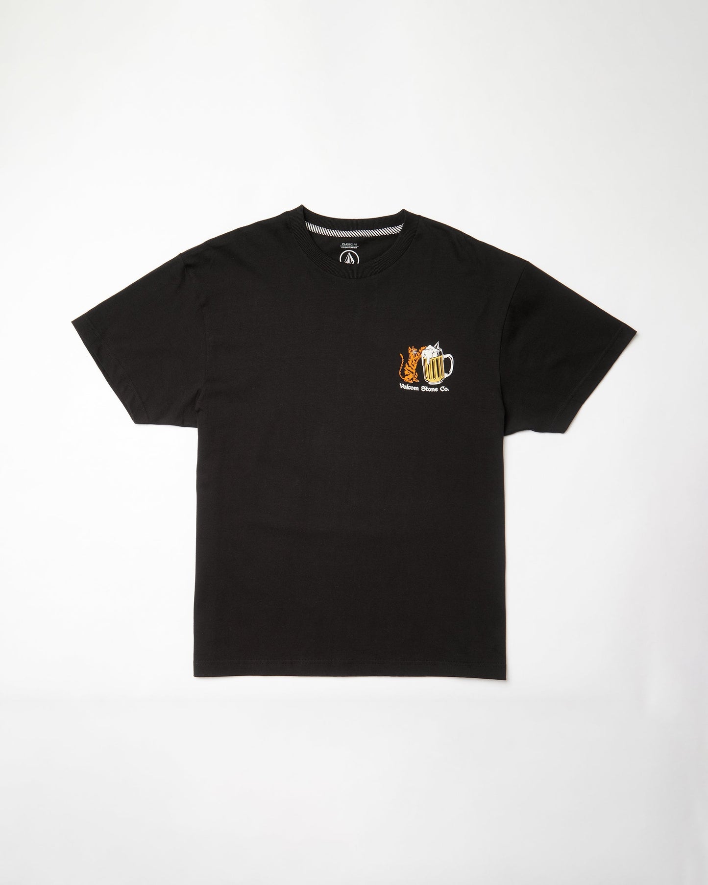 Curious Cat T-shirt - BLACK