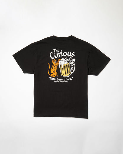 Curious Cat T-shirt - BLACK