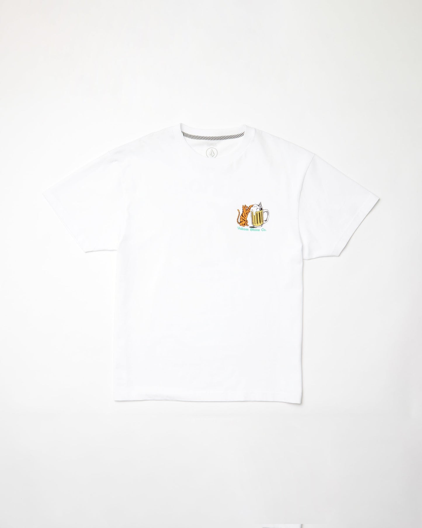 Curious Cat T-shirt - WHITE