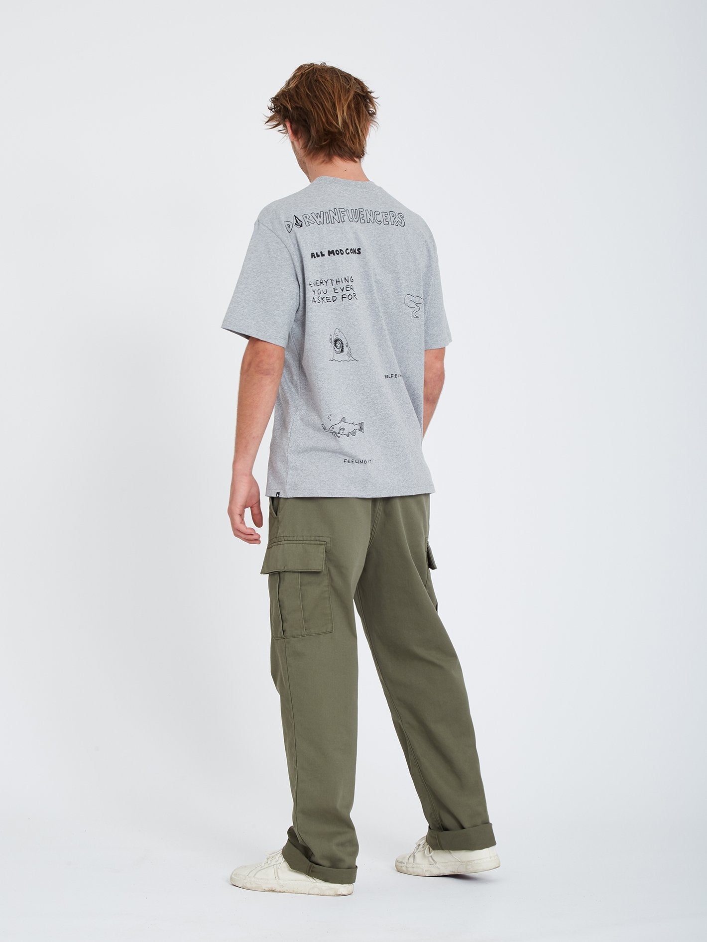 Pentagram Pizza T-Shirt - HEATHER GRAY