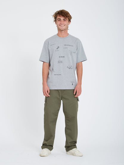 Pentagram Pizza T-Shirt - HEATHER GRAY