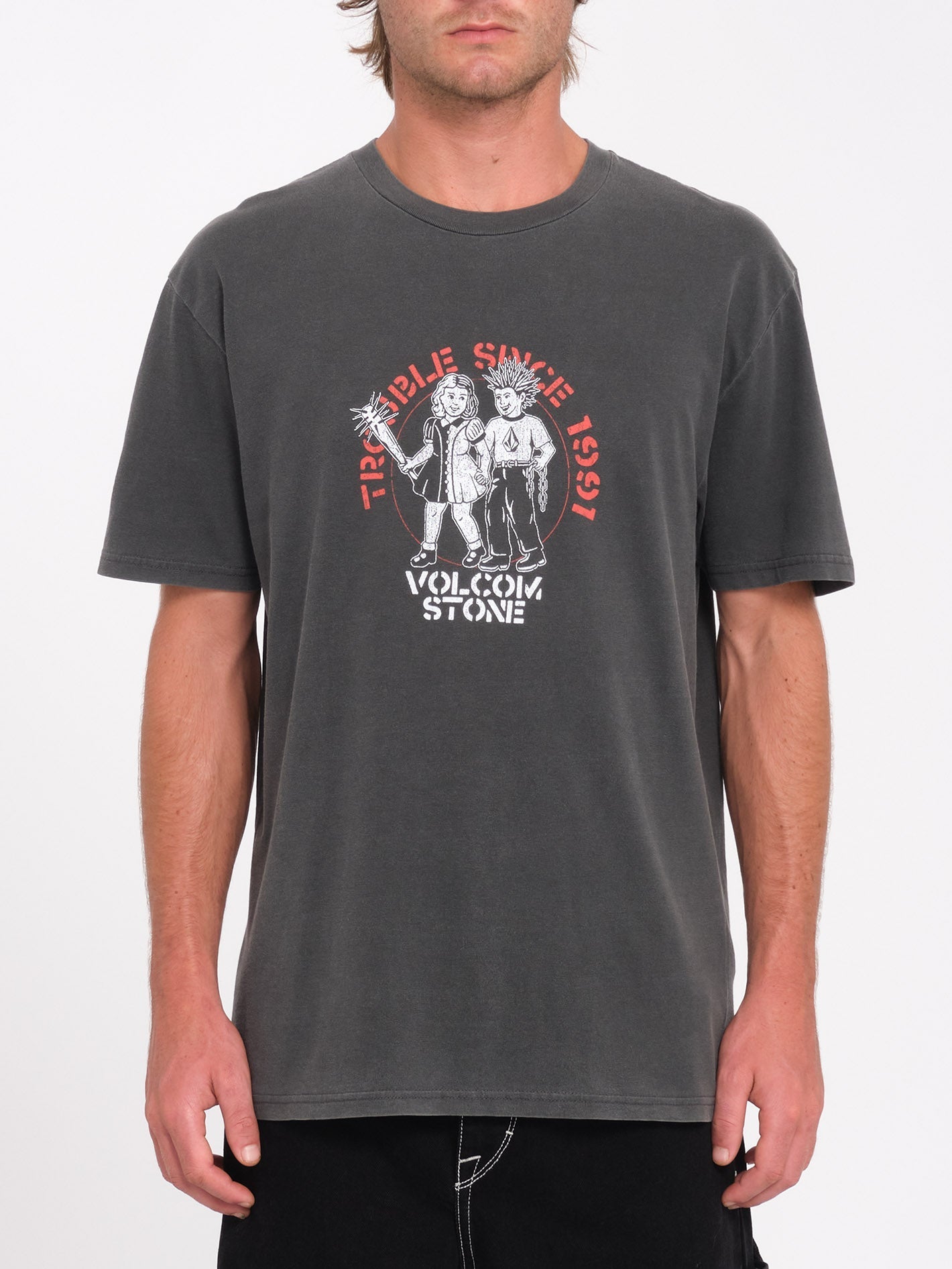 Trouble Couple T-shirt - BLACK