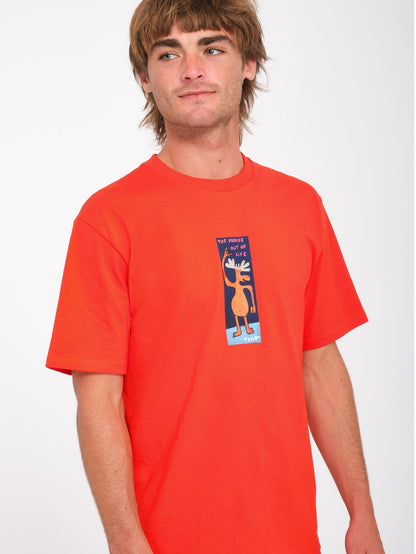 Olivmoose T-shirt - BRIGHT RED