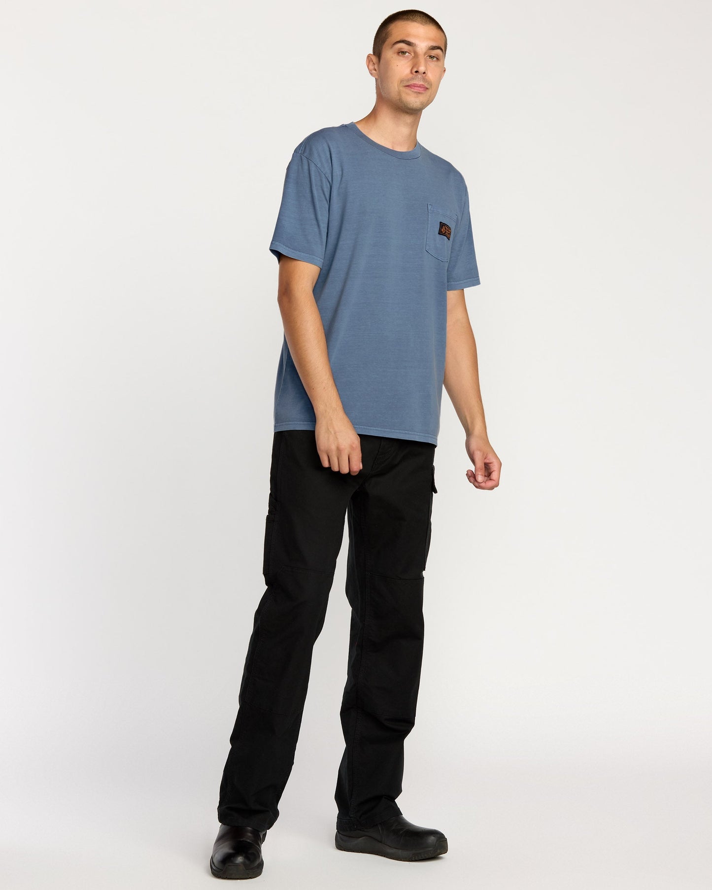 T-Shirt Workwear Certified Pocket - Blue Wash