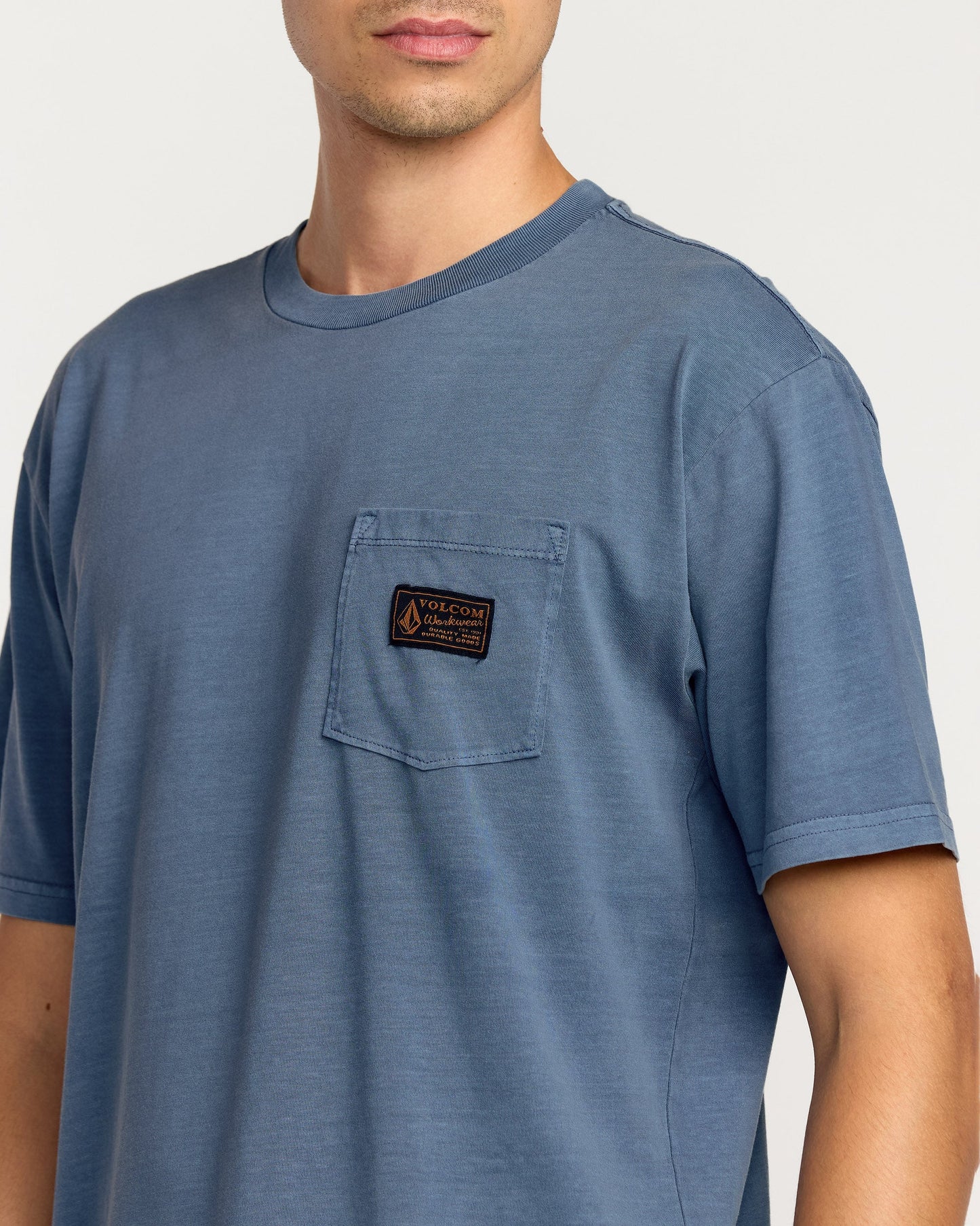 T-Shirt Workwear Certified Pocket - Blue Wash