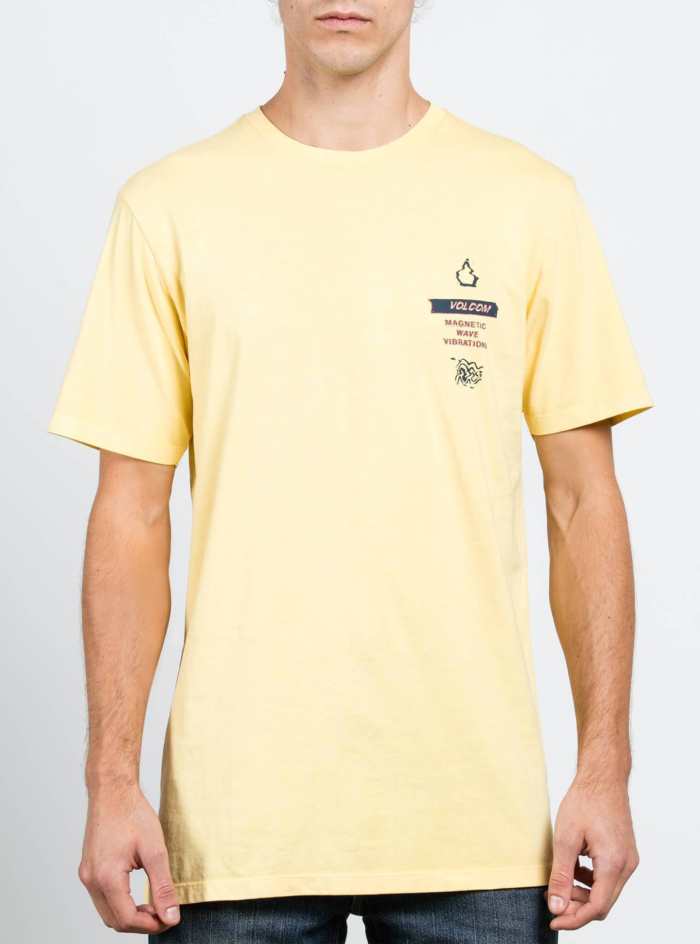 Magnetic Vibe Kurzarm-T-Shirt - Hellgelb
