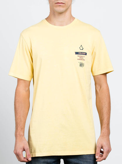 Magnetic Vibe Kurzarm-T-Shirt - Hellgelb
