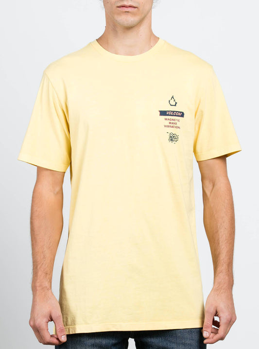 T-Shirt À Manches Courtes Magnetic Vibe - Light Yellow