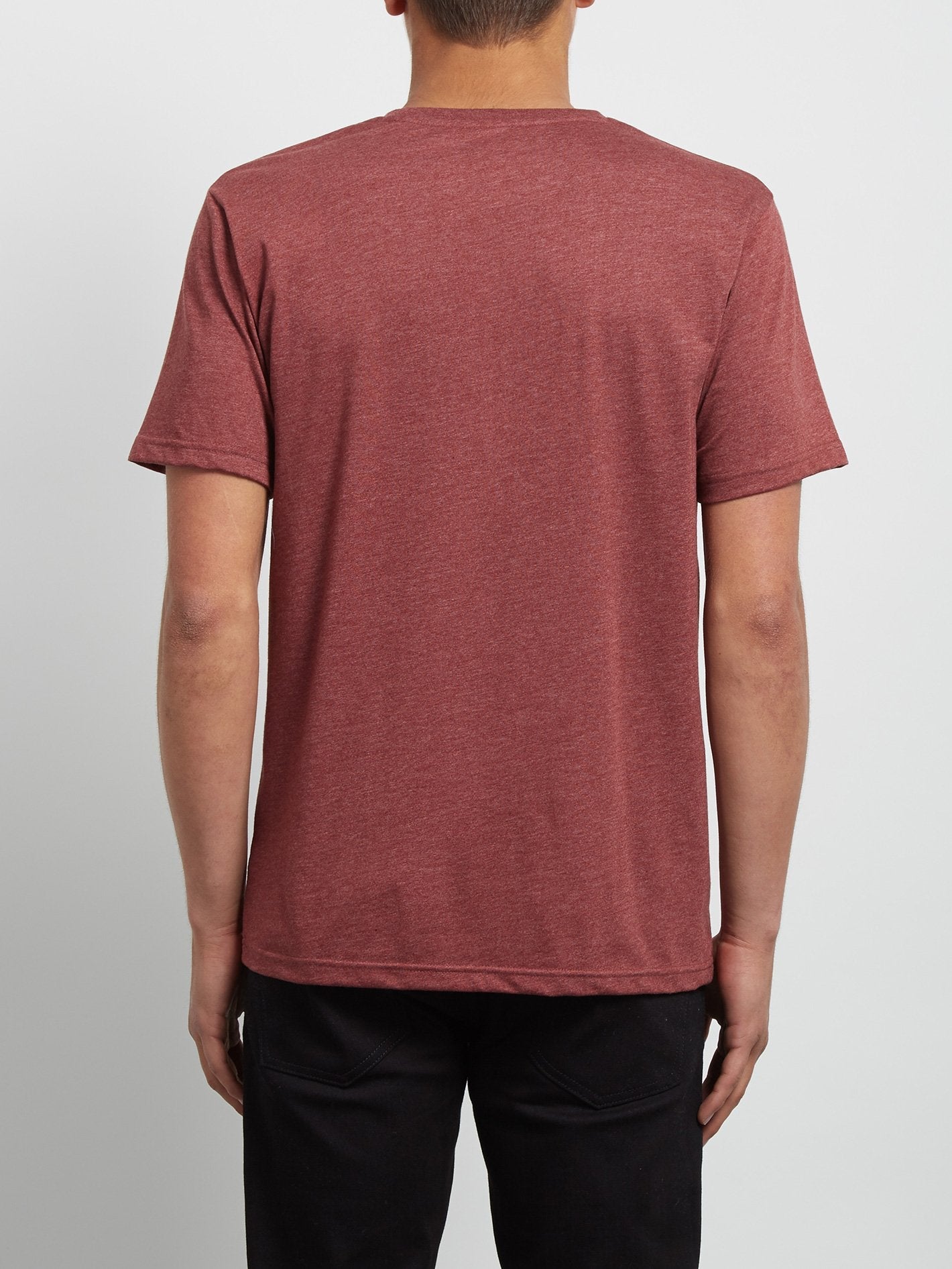 Circle Stone Short Sleeve Heather T-Shirt - Crimson