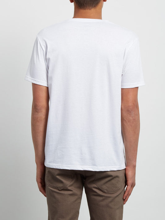 T-shirt chiné à manches courtes Circle Stone - White