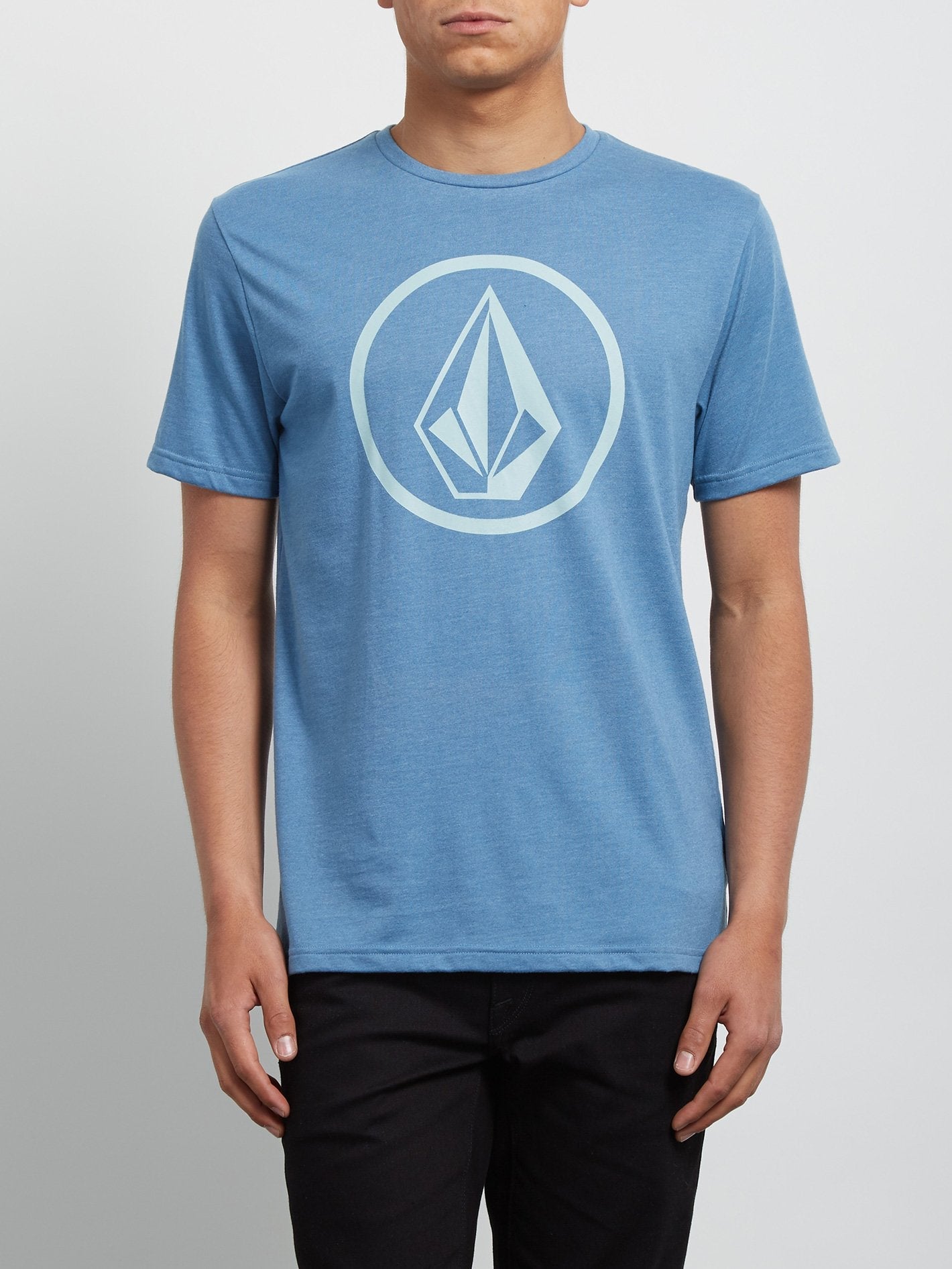 Circle Stone Short Sleeve Heather T-Shirt - Wrecked Indigo