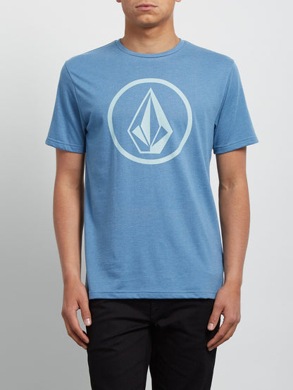 Circle Stone Short Sleeve Heather T-Shirt - Wrecked Indigo