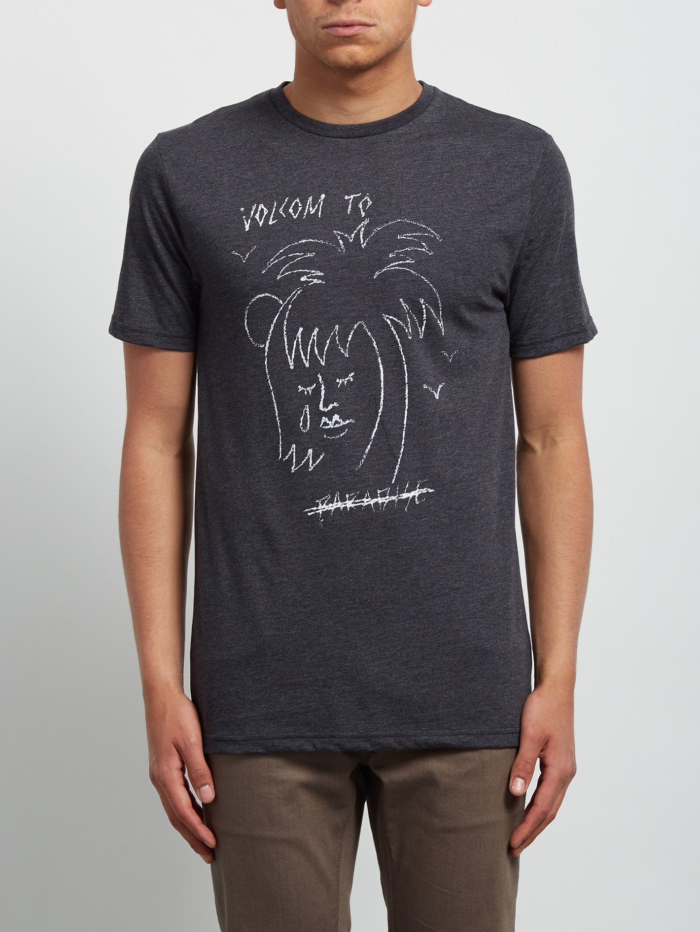 T-shirt à manches courtes Tropical D - Heather Black