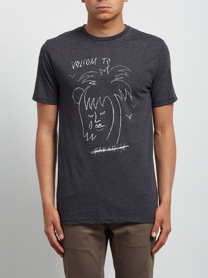 T-shirt à manches courtes Tropical D - Heather Black