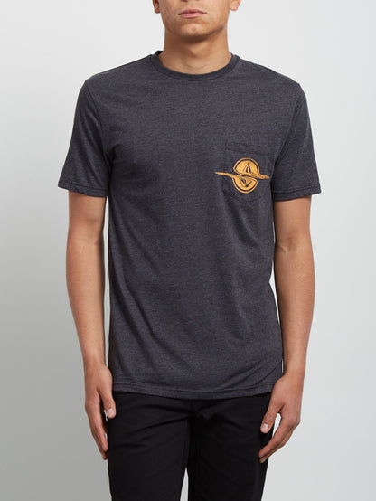 Rip Pocket Short Sleeve T-Shirt - Heather Black
