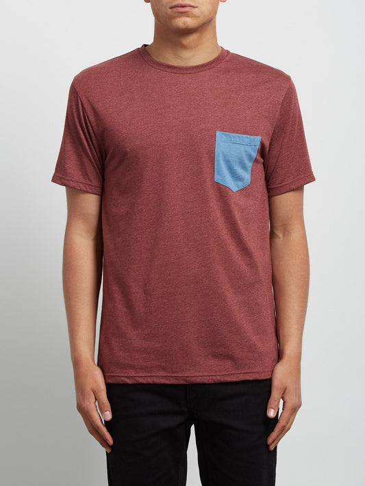 T-shirt à manches courtes Pocket - Crimson