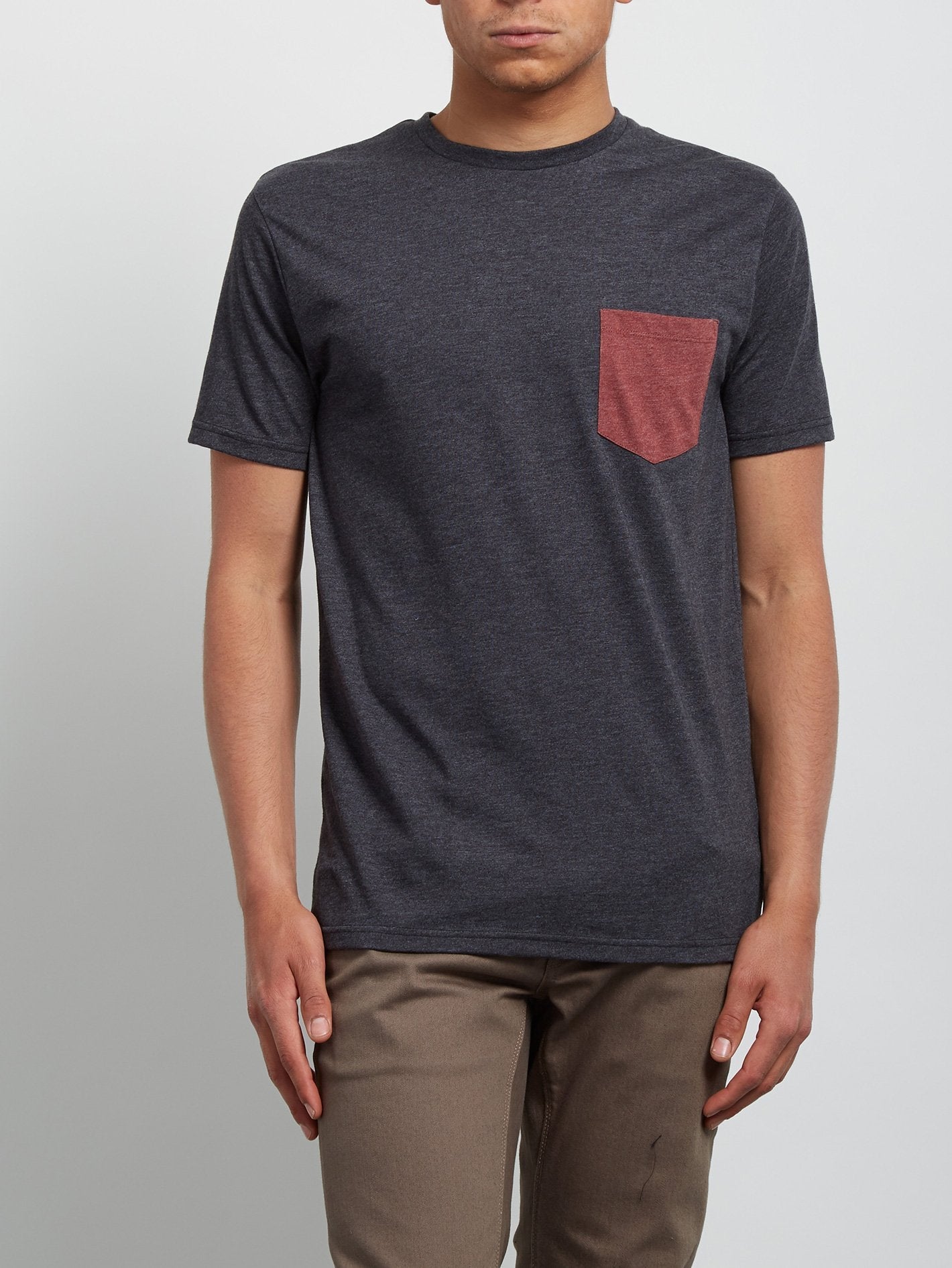 T-shirt à manches courtes Pocket - Heather Black