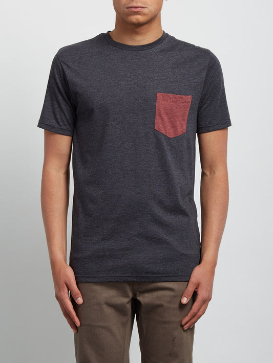 T-shirt à manches courtes Pocket - Heather Black