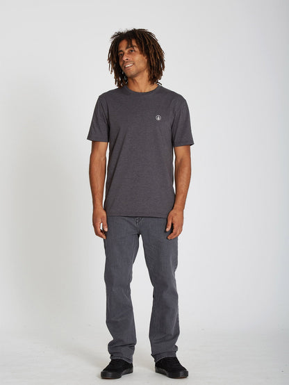 T-shirt Circle Blanks - HEATHER BLACK
